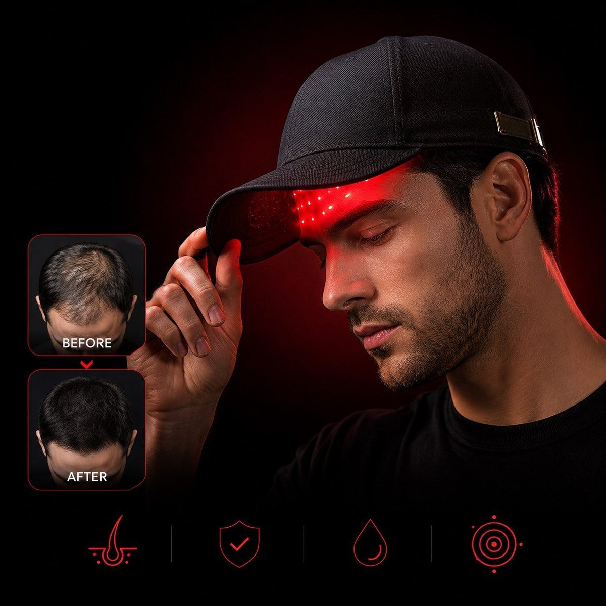 Red & Infrared Light Therapy Cap for Hair 660nm/850nm